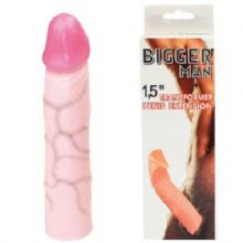 Realistik 21.5 cm Boy 4cm Kalınlık Uzatmalı Penis Kılıfı - Prezervatif LPS-2627