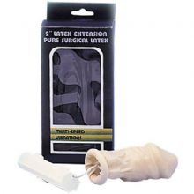 Latex Dokulu Uc Kısmı 5cm dolgulu Titreşimli Penis Kılıfı (C-418)